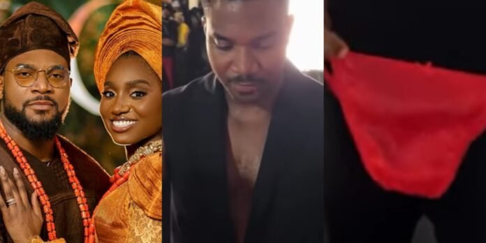 This Is Embarrassing To Watch – Kunle Remi Under Fire For Showing Off Wife’s Underwear At Movie Premiere