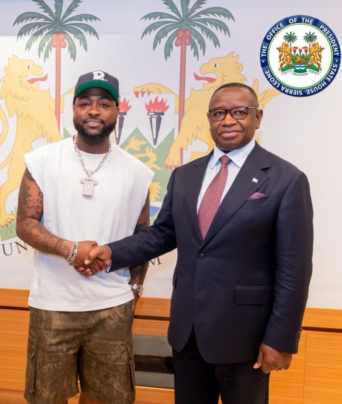 ‘Sierra Leone Is My Second Home’ – Davido Tells President Bio Ahead Of AFCON Beach Concert