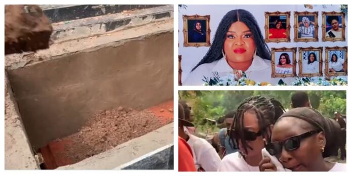 WATCH: Tears As Nollywood Actress, Ademola Allwell Is Laid To Rest In Lagos