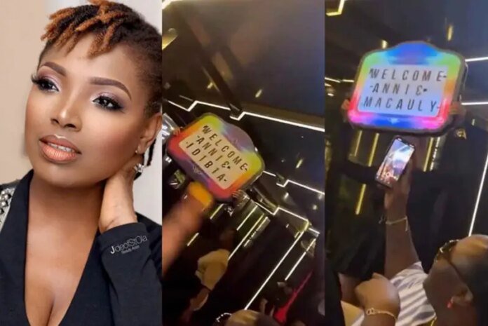 Annie Macaulay Rejects ‘Idibia’ Surname At Lagos Club